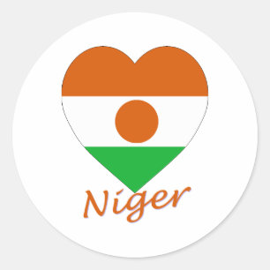Adesivo Niger Flag Heart