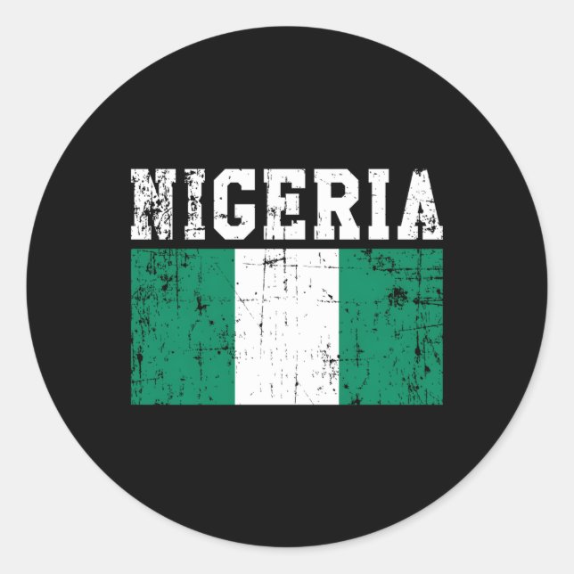 Adesivo Nigéria Flag Nigerian Roots (Frente)