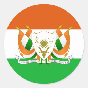Adesivo Nigerien Flag & Casaco de Armas, Flag do Níger