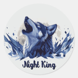 Adesivo Night King - Howling Wolf com Lua