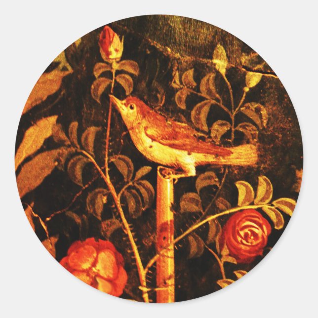 Adesivo NIGHTINGING COM ROSA Amarelo Vermelho (Frente)