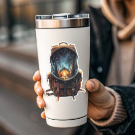 Adesivo Nighttime Camp Backpack Sticker | Die-Cut Sticker