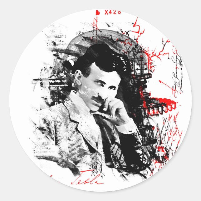 Adesivo Nikola Tesla (Frente)