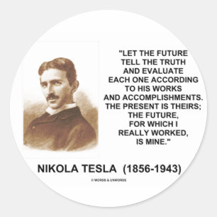 Adesivo Nikola Tesla deixou o futuro dizer as citações da