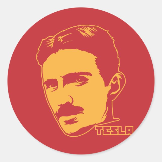 Adesivo Nikola Tesla Portrait (Frente)