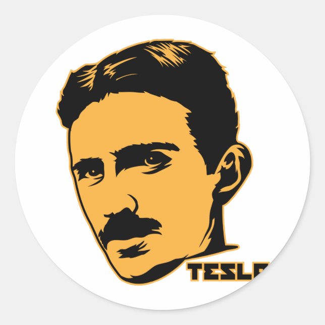 Adesivo Nikola Tesla Portrait Sticker (Frente)