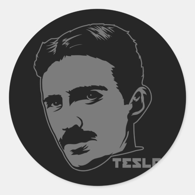 Adesivo Nikola Tesla Portrait Sticker (Frente)