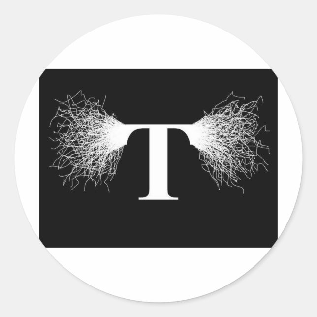 Adesivo Nikola Tesla - Tesla Coil - Relâmpagos (Frente)