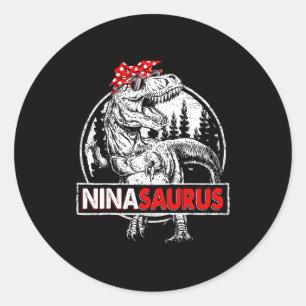 Adesivo Ninasaurus t rex dinossauro nina saurus dia das mã