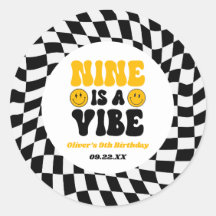 Nine Is A Vibe Retro Nono Aniversário de 9 Anos