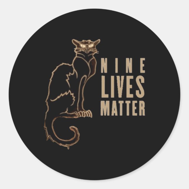 Adesivo Nine Vive Black Cat Sticker (Frente)