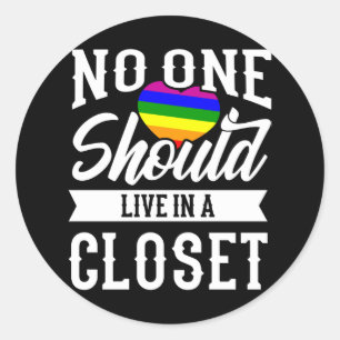 Adesivo Ninguém deve viver em um mês de orgulho LGBT