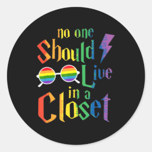 Adesivo Ninguém Deve Viver Em Um Orgulho gay LGBTQ De Armá