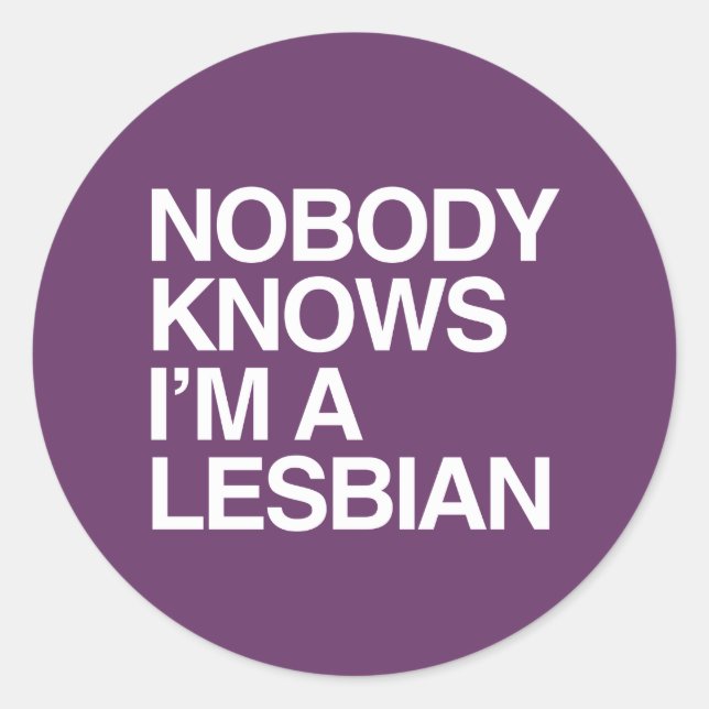 Adesivo NINGUÉM SABE QUE EU SOU LESBIANO - BRANCO -.png (Frente)