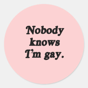 Adesivo Ninguém sabe que sou gay