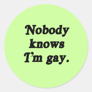 Adesivo Ninguém sabe que sou Gay
