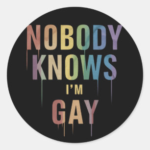 Adesivo Ninguém Sabe que Sou Gay Engraçado Orgulho LGBT Ga