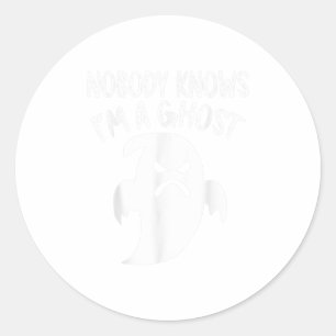 Adesivo Ninguém Sabe Que Sou Um Fantasma Caçando Halloween