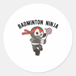 Adesivo Ninja Badminton, Birdie Sport Tee Roupa_1