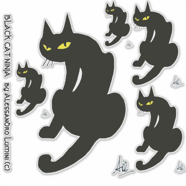ADESIVO NINJA BLACK CAT (Frente)