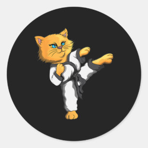 Adesivo Ninja Cat Karate Martial Arts Taekwondo Proprietár