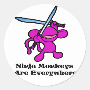 Adesivo Ninja cor-de-rosa aéreo