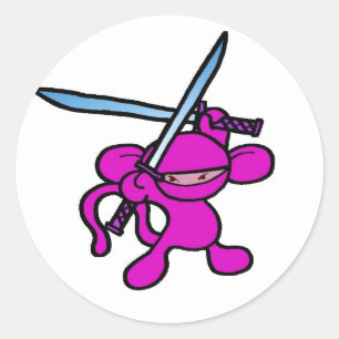Adesivo Ninja cor-de-rosa Despesa-Nenhumas palavras