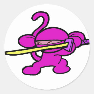 Adesivo Ninja cor-de-rosa em Guarda-Nenhumas palavras