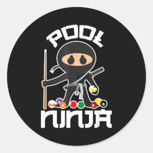 Adesivo Ninja de Sinuca Amante de Bilhar de Bolso
