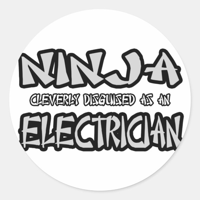 Adesivo Ninja... eletricista (Frente)