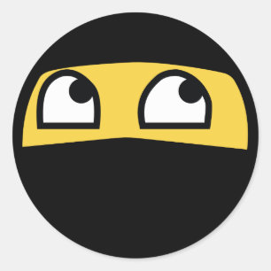 Adesivo ninja emoji engraçado
