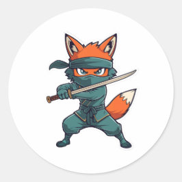 Adesivo Ninja Fox Sticker – Cute Fox Vinyl Decal