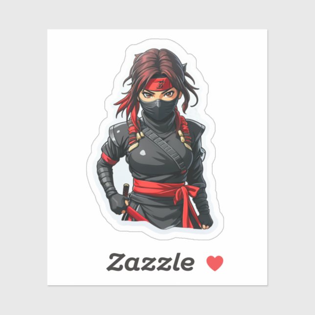 Adesivo Ninja Girl (Folha)
