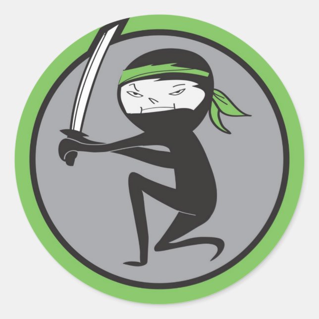 Adesivo Ninja Green Belt Stickers (Frente)
