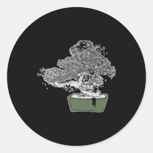 Adesivo Ninja Kitty Cats Bonsai Tree Budista Japonês Zen