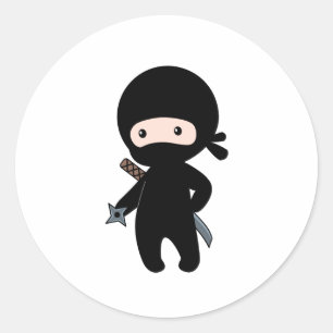 Adesivo Ninja Pequena, segurando estrela