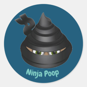 Adesivo Ninja Poop Emoji