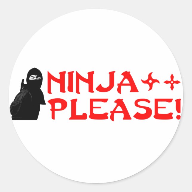 Adesivo Ninja, por favor2 (Frente)