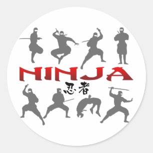 Adesivo Ninja Pose Silhouette