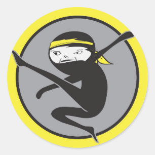 Adesivo Ninja Yellow Belt Stickers