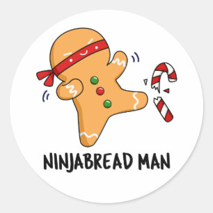 Adesivo Ninjabread Man Cute Gingerpão Pun