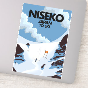 Adesivo Niseko Japan ski impressão