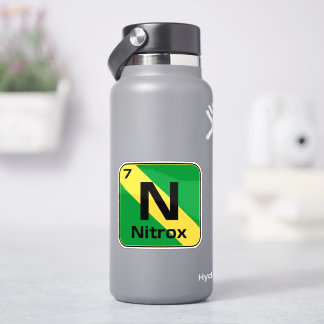 Adesivo Nitrox Scuba Diver Flag Periodic Table Sticker