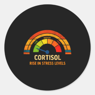 Adesivo Níveis baixos de cortisol engraçados v meme Níveis