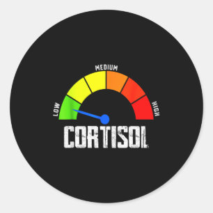 Adesivo Níveis de cortisol baixos engraçados v meme