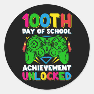 Adesivo Nível 100 Dia Da Escola Desbloqueou O Jogador 100 