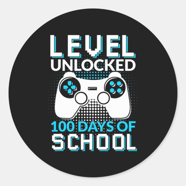 Adesivo Nível 100 Dias De Equipe De Nerdy De Jogadores Des (Frente)