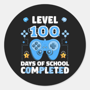 Adesivo Nível 100 Dias De Escola Completados 100 Dias De S