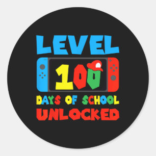 Adesivo Nível 100 Dias De Escola Desbloqueado Video Games