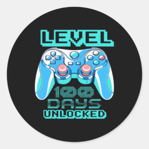 Adesivo Nível 100 Dias De Jogo De Vídeo Desbloqueado Da Es
